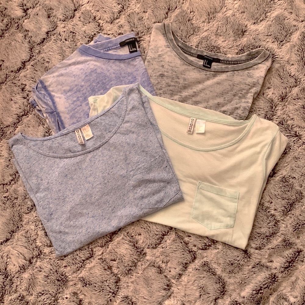BUNDLE - plain basic soft short sleeve tee shirts